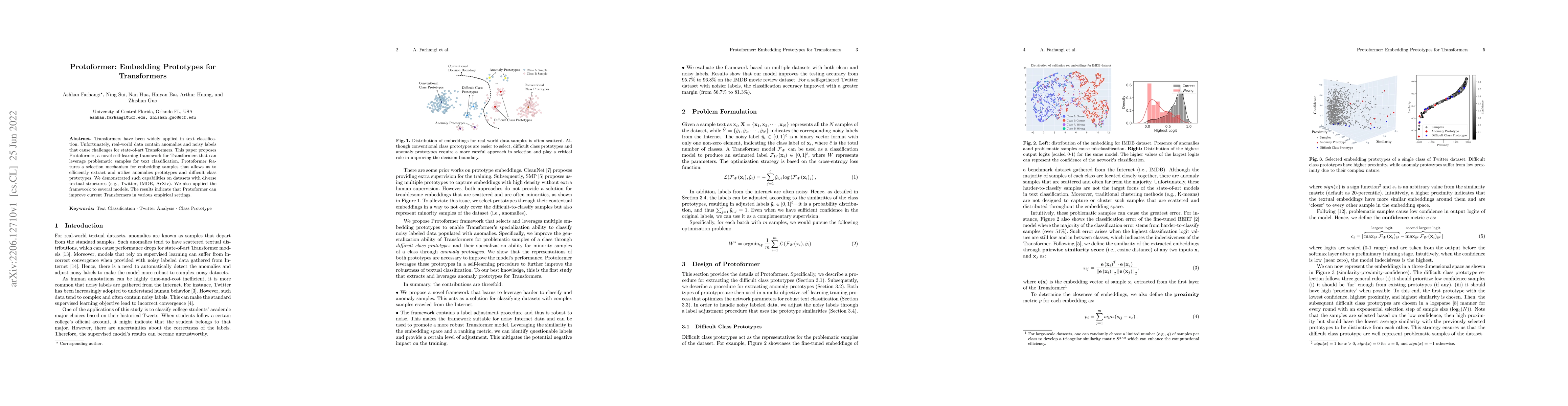 Thumbnail for Protoformer: Embedding Prototypes for Transformers