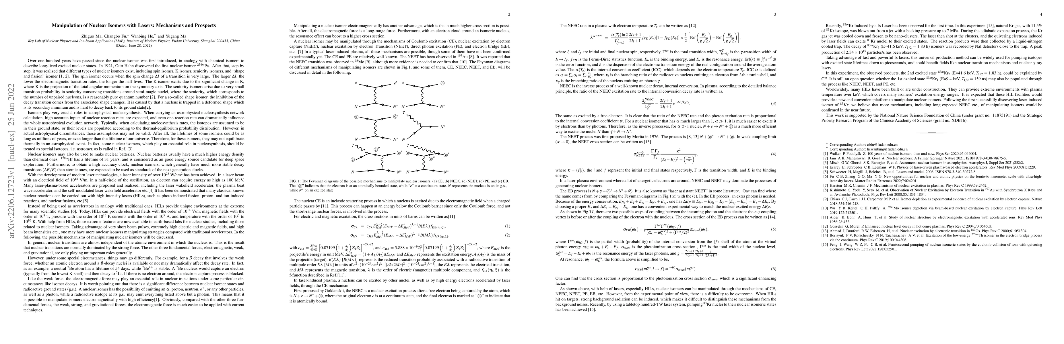 Thumbnail for Manipulation of Nuclear Isomers with Lasers: Mechanisms and Prospects