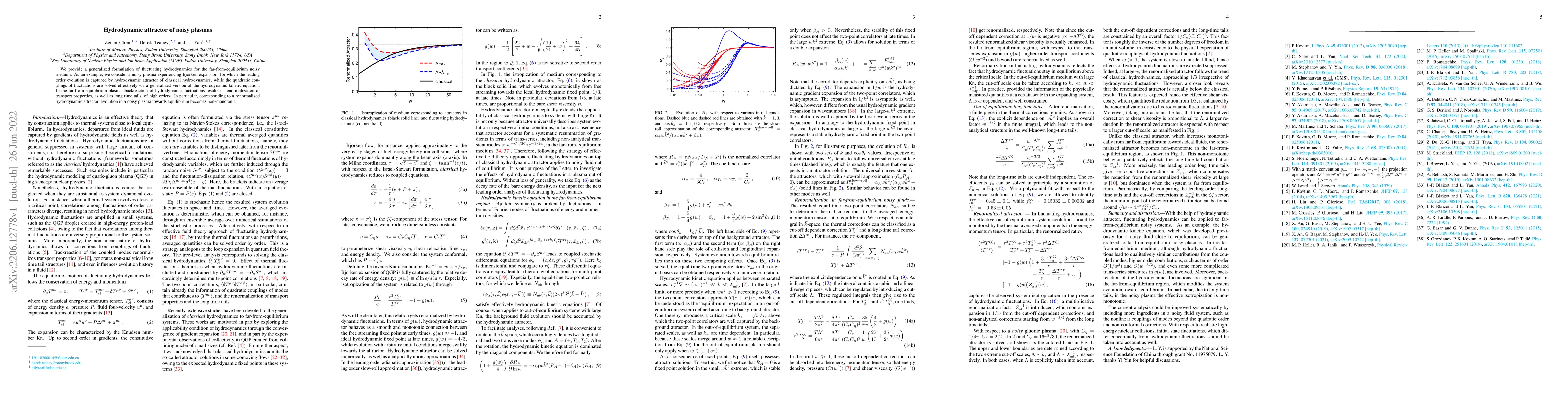 Thumbnail for Hydrodynamic attractor of noisy plasmas
