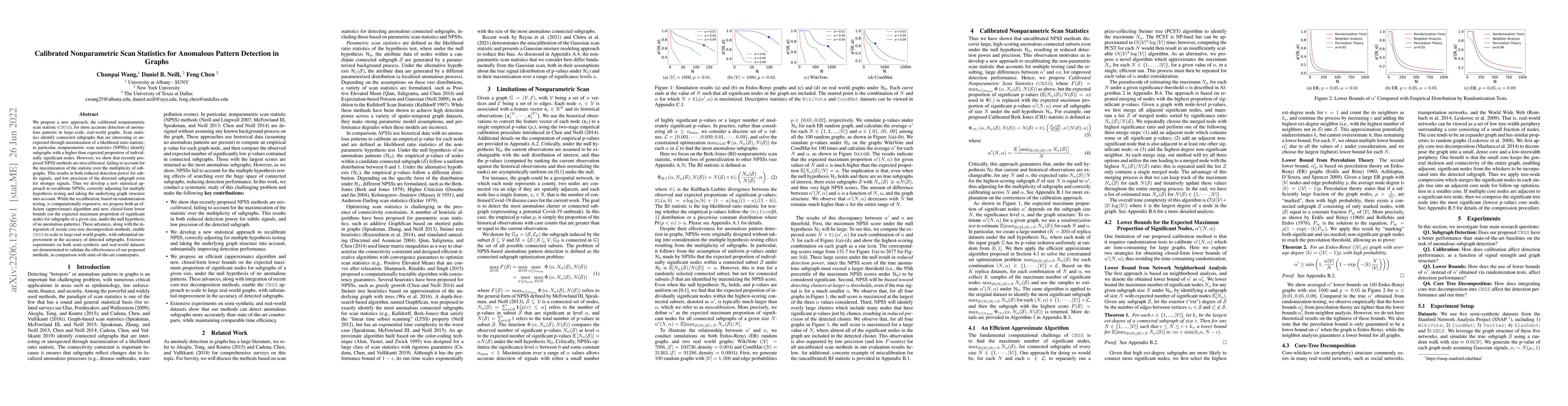 Thumbnail for Calibrated Nonparametric Scan Statistics for Anomalous Pattern Detection
  in Graphs