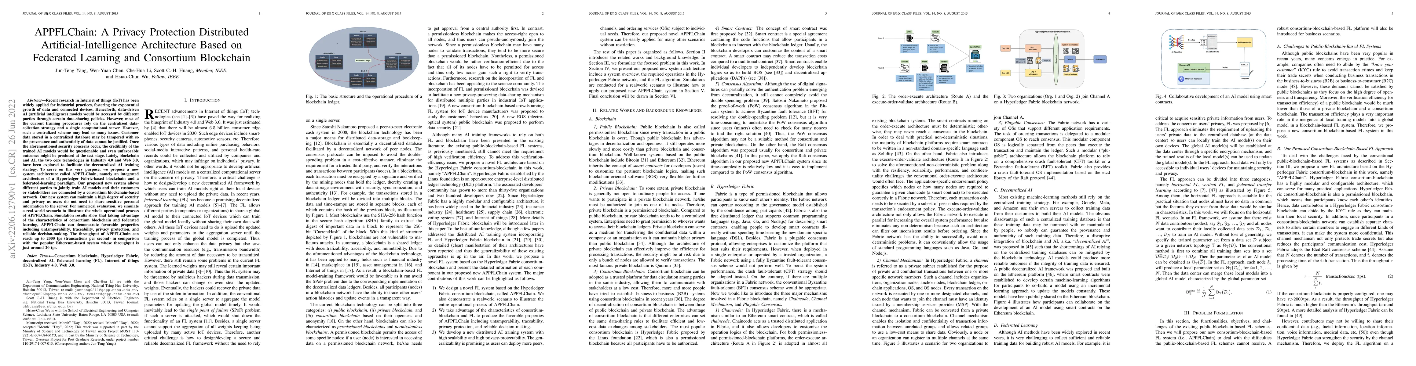 Thumbnail for APPFLChain: A Privacy Protection Distributed Artificial-Intelligence
  Architecture Based on Federated Learning and Consortium Blockchain