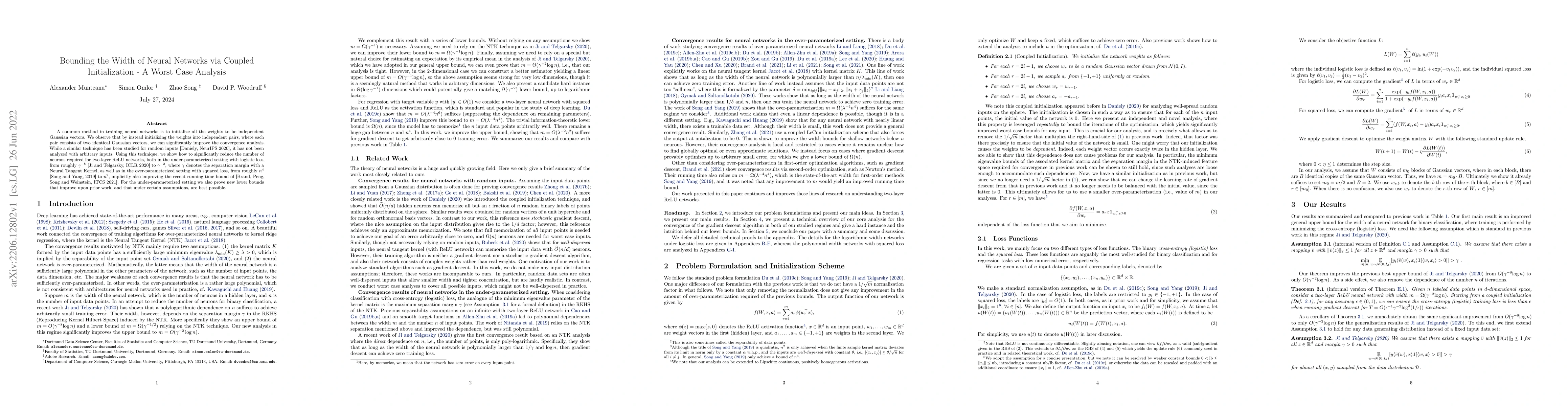 Thumbnail for Bounding the Width of Neural Networks via Coupled Initialization -- A
  Worst Case Analysis
