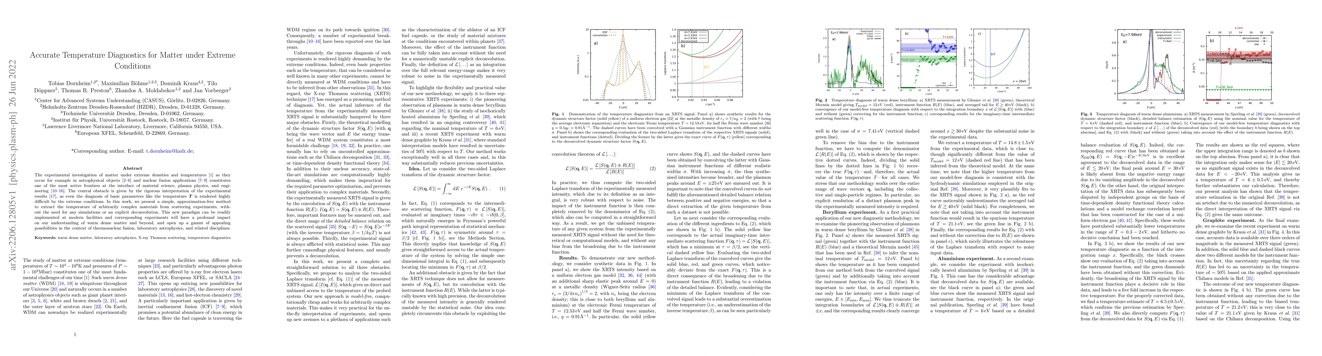 Thumbnail for Accurate Temperature Diagnostics for Matter under Extreme Conditions