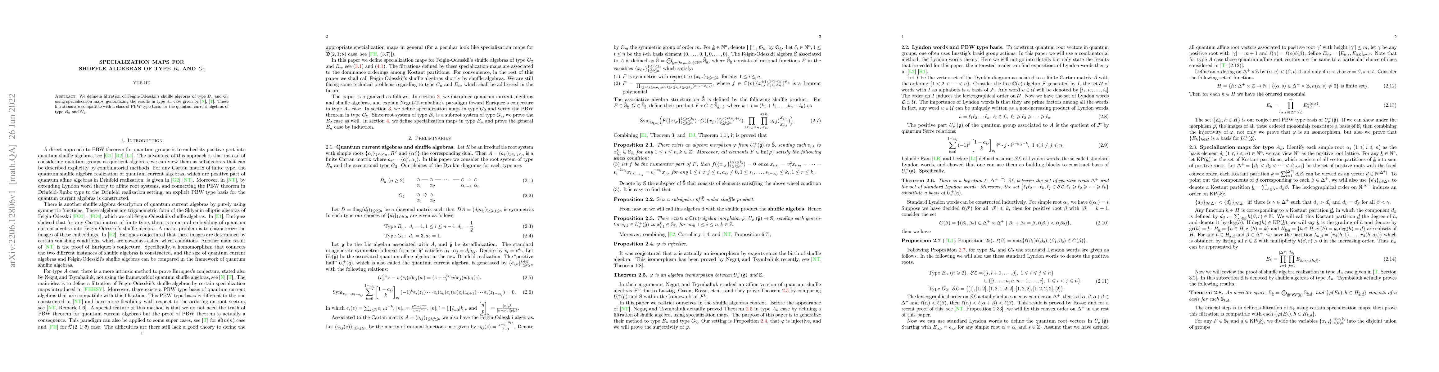 Thumbnail for Specialization maps for shuffle algebras of type $B_{n}$ and $G_{2}$