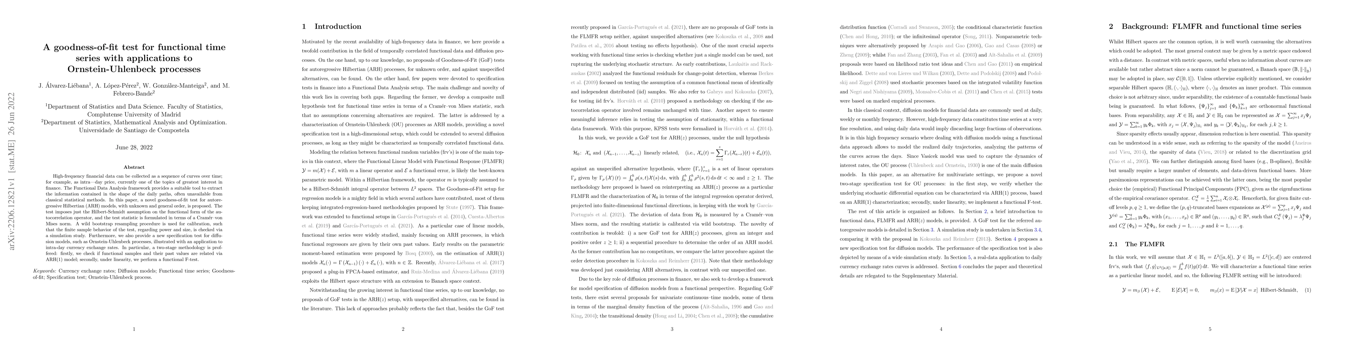 Thumbnail for A goodness-of-fit test for functional time series with applications to
  Ornstein-Uhlenbeck processes