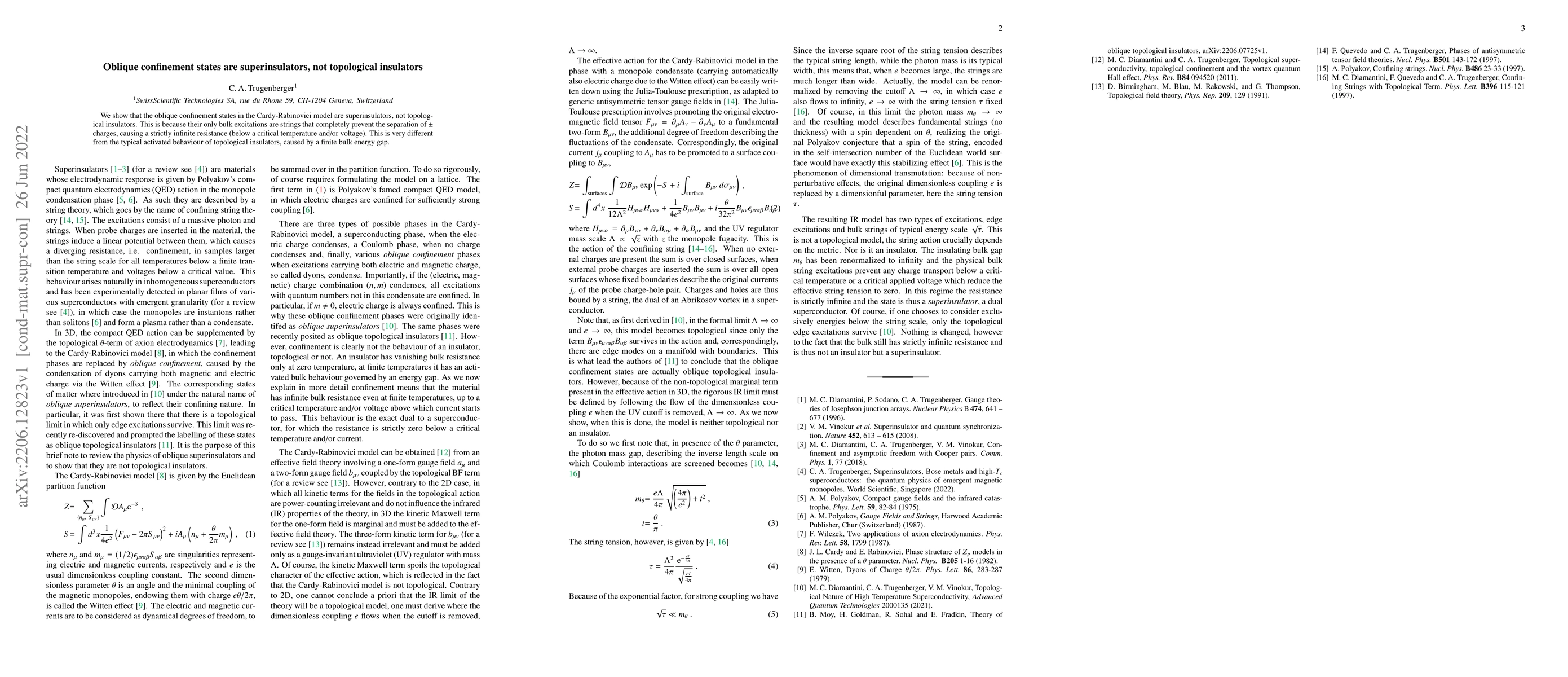 Thumbnail for Oblique confinement states are superinsulators, not topological
  insulators