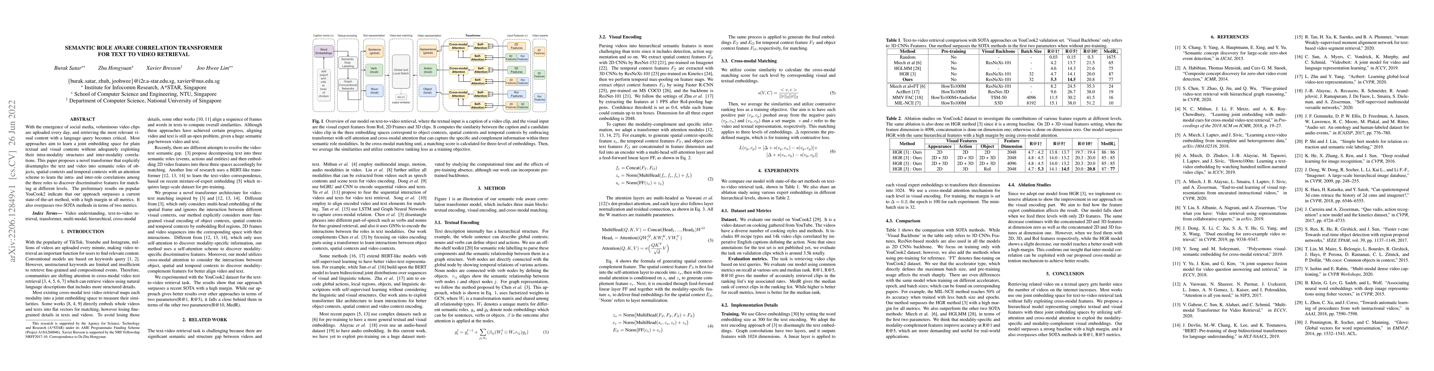 Thumbnail for Semantic Role Aware Correlation Transformer for Text to Video Retrieval