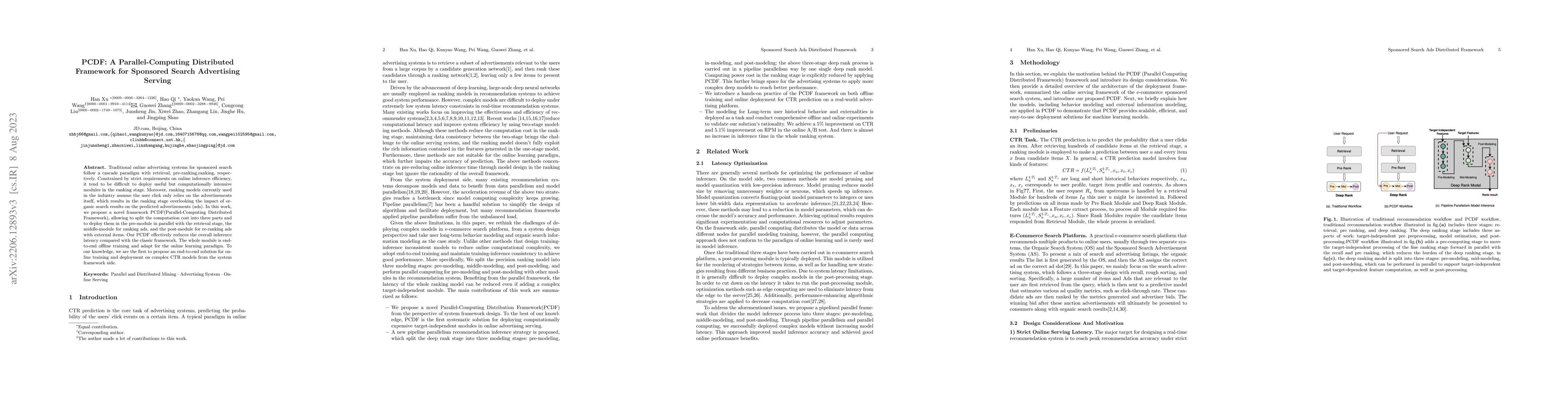 Thumbnail for PCDF: A Parallel-Computing Distributed Framework for Sponsored Search
  Advertising Serving