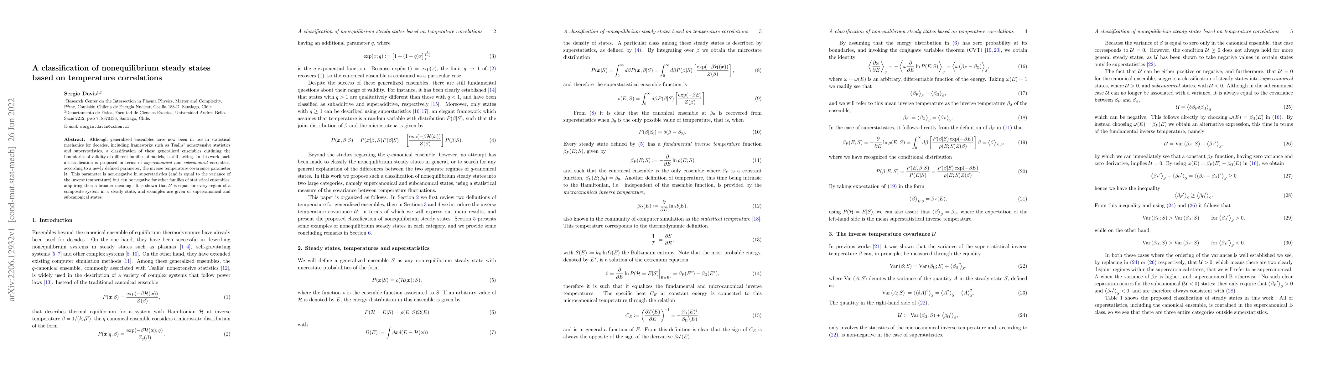 Thumbnail for A classification of nonequilibrium steady states based on temperature
  correlations