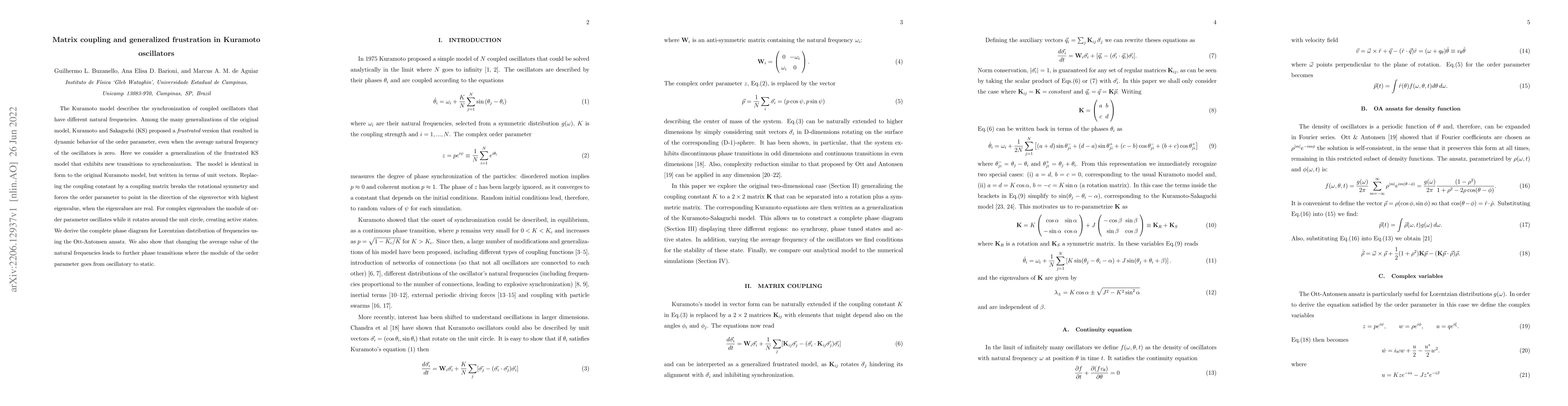 Thumbnail for Matrix coupling and generalized frustration in Kuramoto oscillators