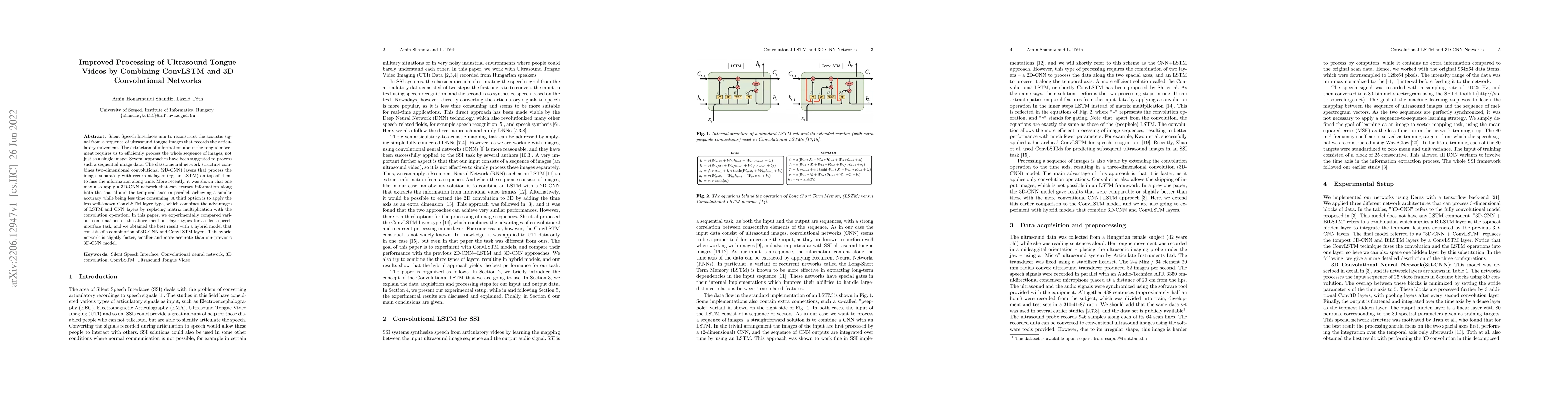 Thumbnail for Improved Processing of Ultrasound Tongue Videos by Combining ConvLSTM
  and 3D Convolutional Networks