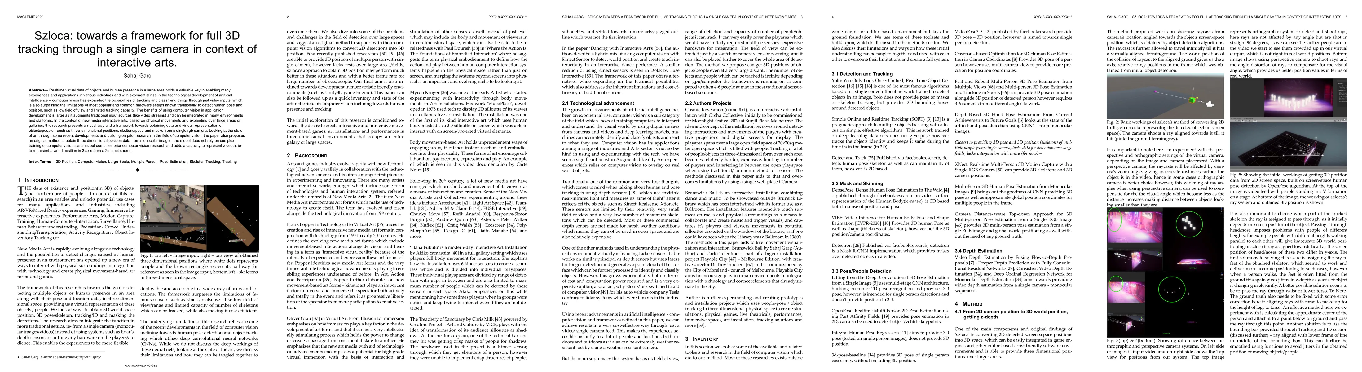 Thumbnail for Szloca: towards a framework for full 3D tracking through a single camera
  in context of interactive arts