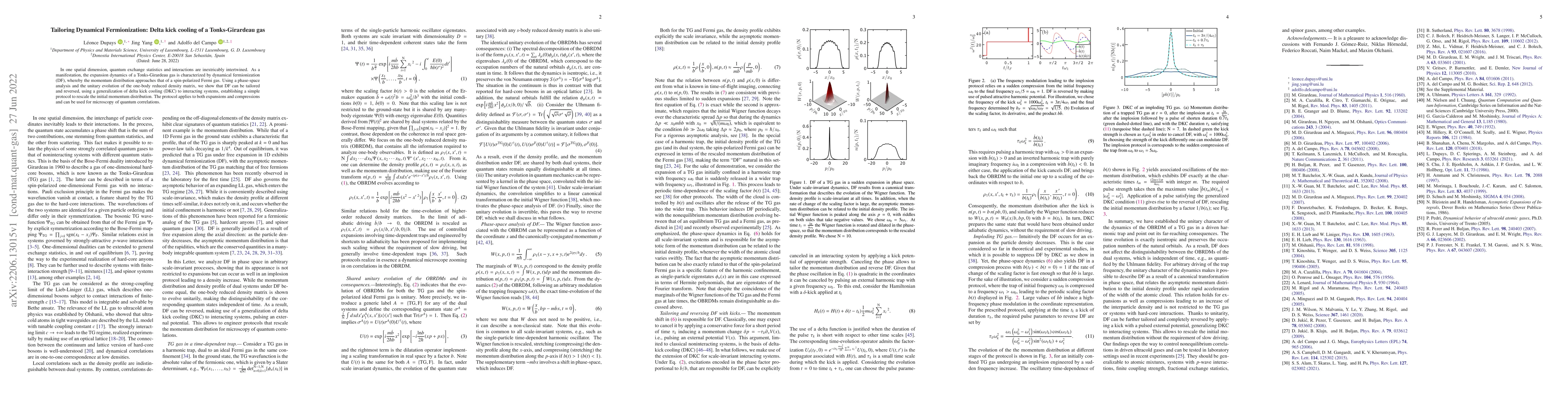 Thumbnail for Tailoring Dynamical Fermionization: Delta kick cooling of a
  Tonks-Girardeau gas