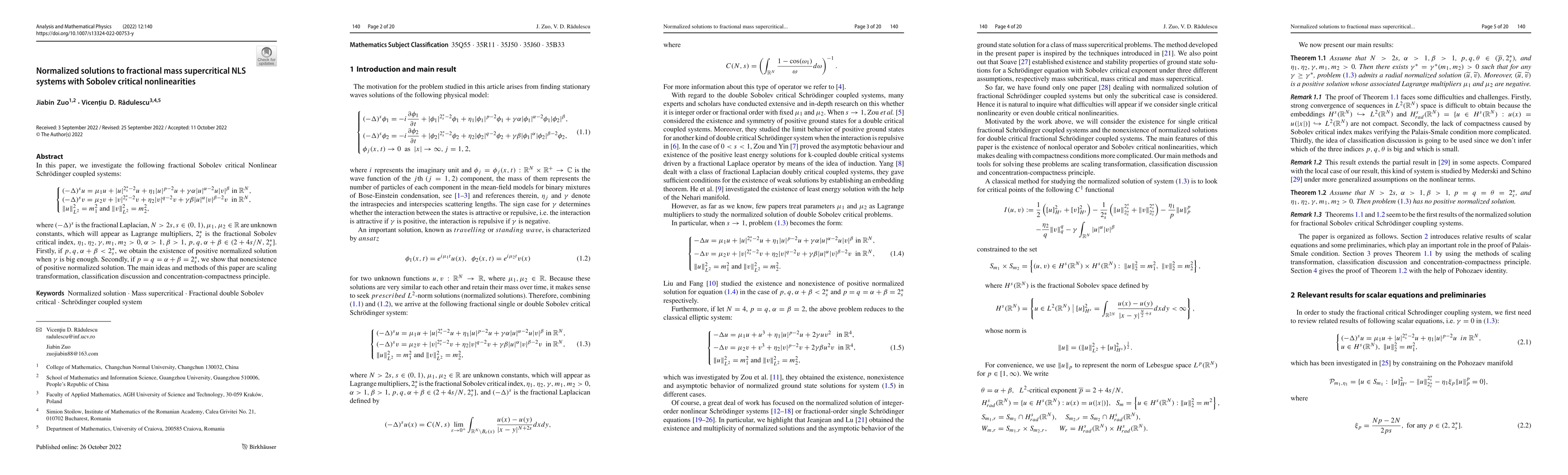 Thumbnail for Normalized solutions to fractional mass supercritical NLS systems with
  Sobolev critical nonlinearities