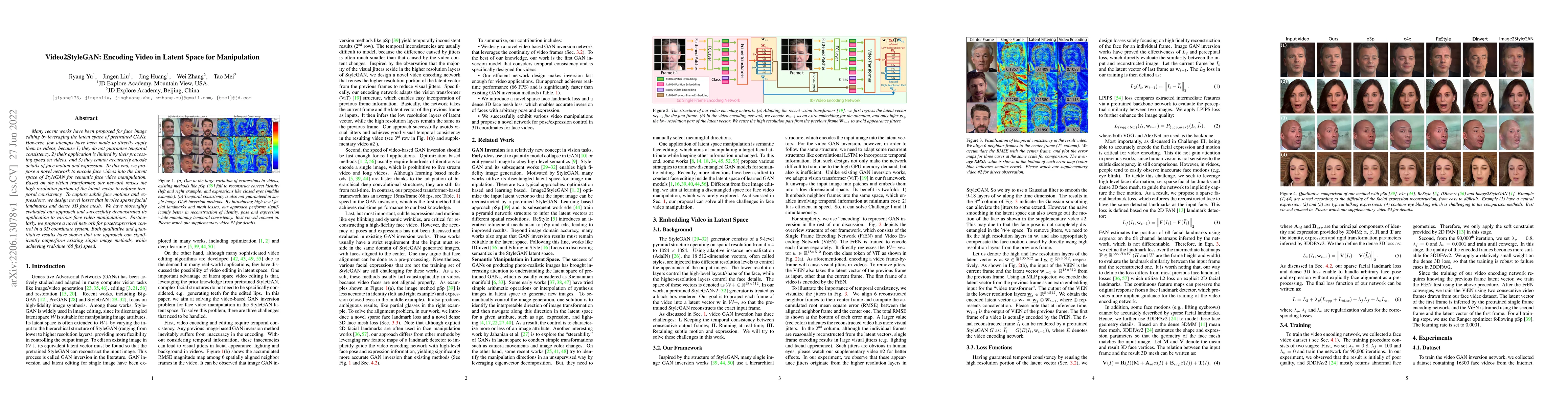 Thumbnail for Video2StyleGAN: Encoding Video in Latent Space for Manipulation