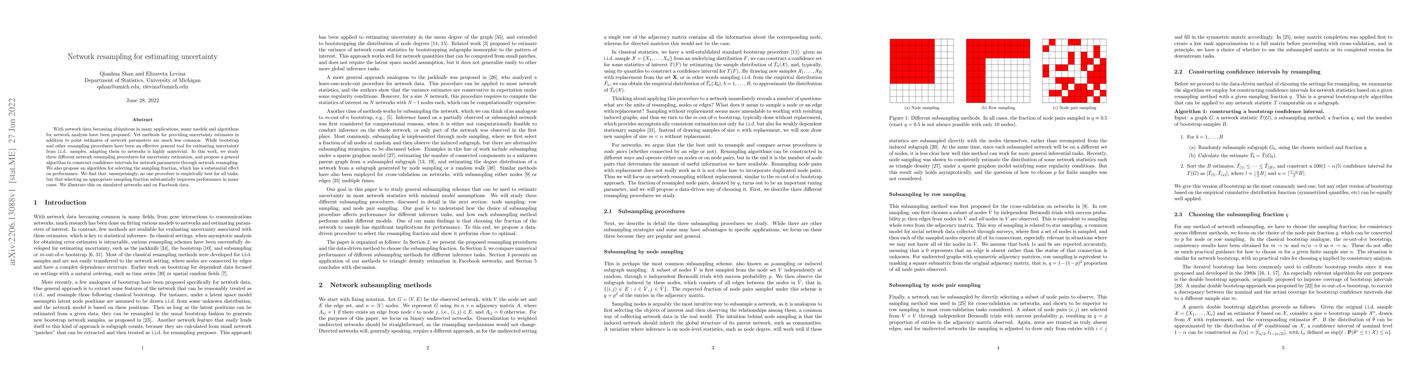 Thumbnail for Network resampling for estimating uncertainty