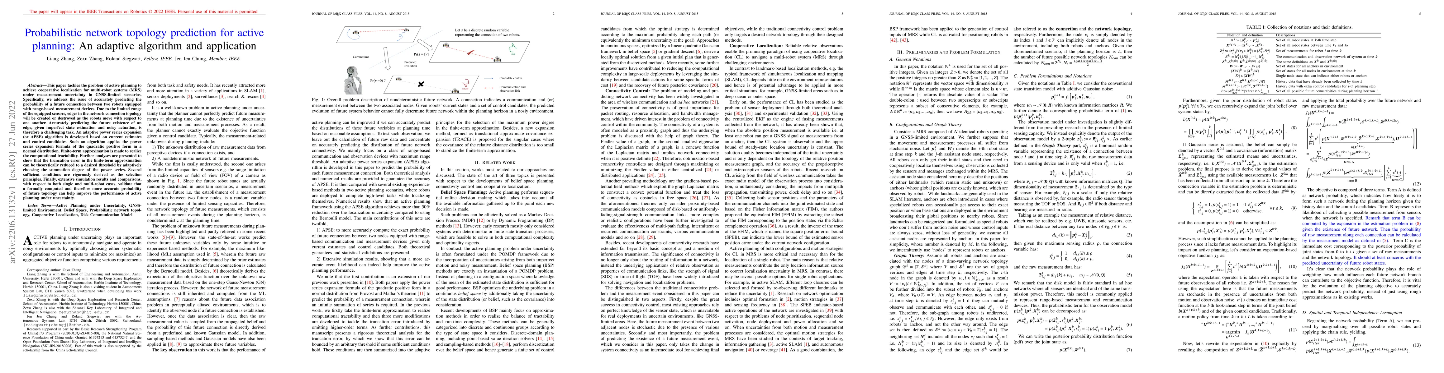 Thumbnail for Probabilistic network topology prediction for active planning:An
  adaptive algorithm and application