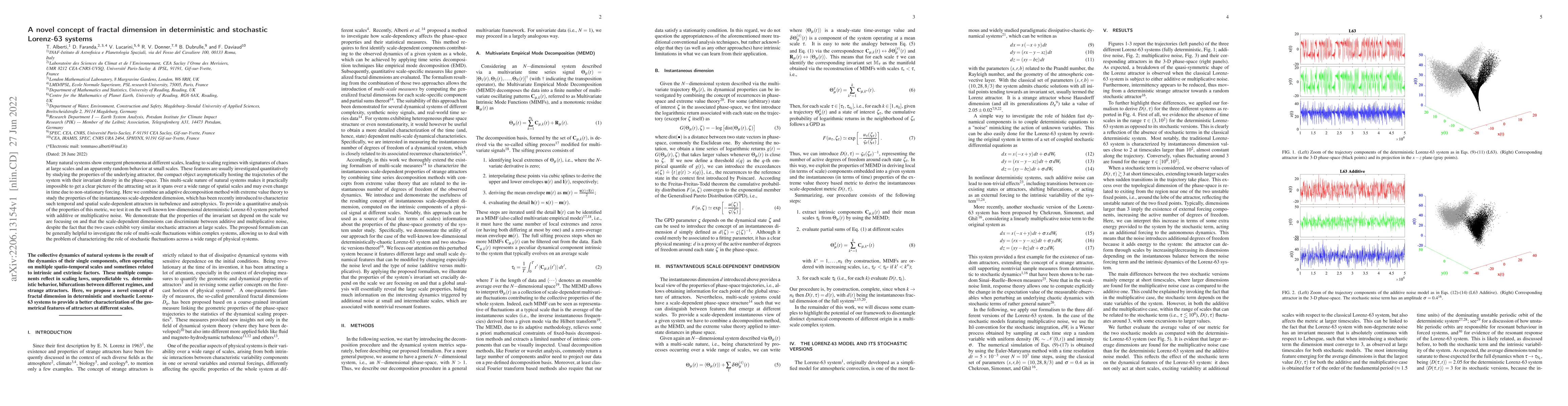 Thumbnail for A novel concept of fractal dimension in deterministic and stochastic
  Lorenz-63 systems