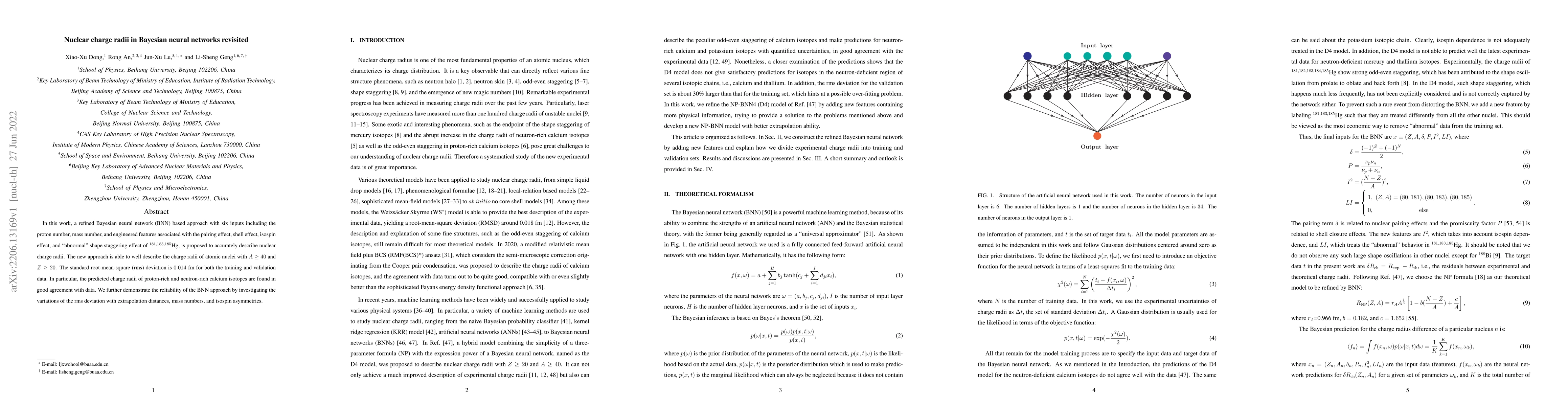 Thumbnail for Nuclear charge radii in Bayesian neural networks revisited