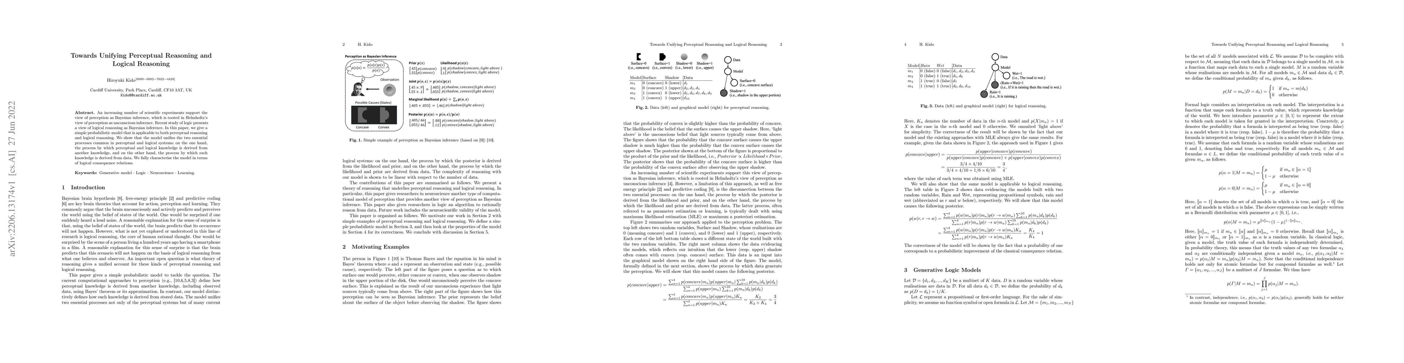 Thumbnail for Towards Unifying Perceptual Reasoning and Logical Reasoning