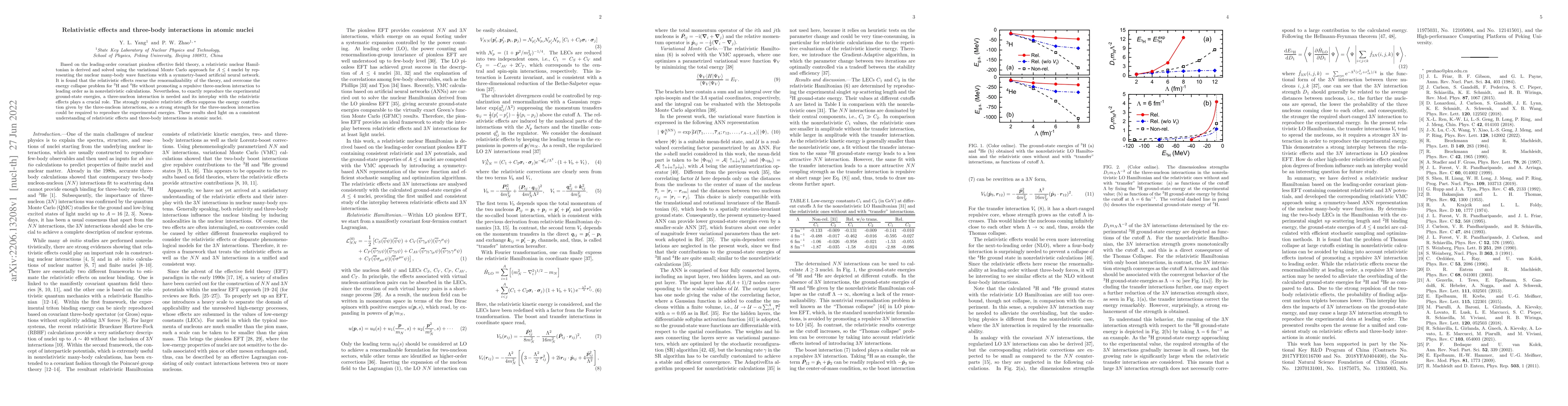 Thumbnail for Relativistic effects and three-body interactions in atomic nuclei