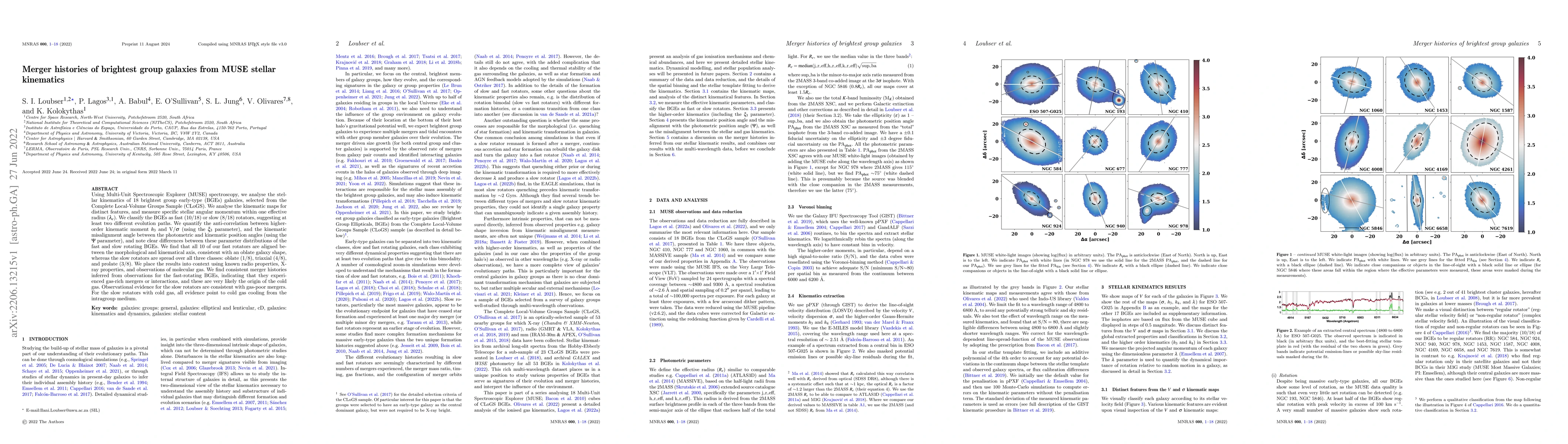 Thumbnail for Merger histories of brightest group galaxies from MUSE stellar
  kinematics