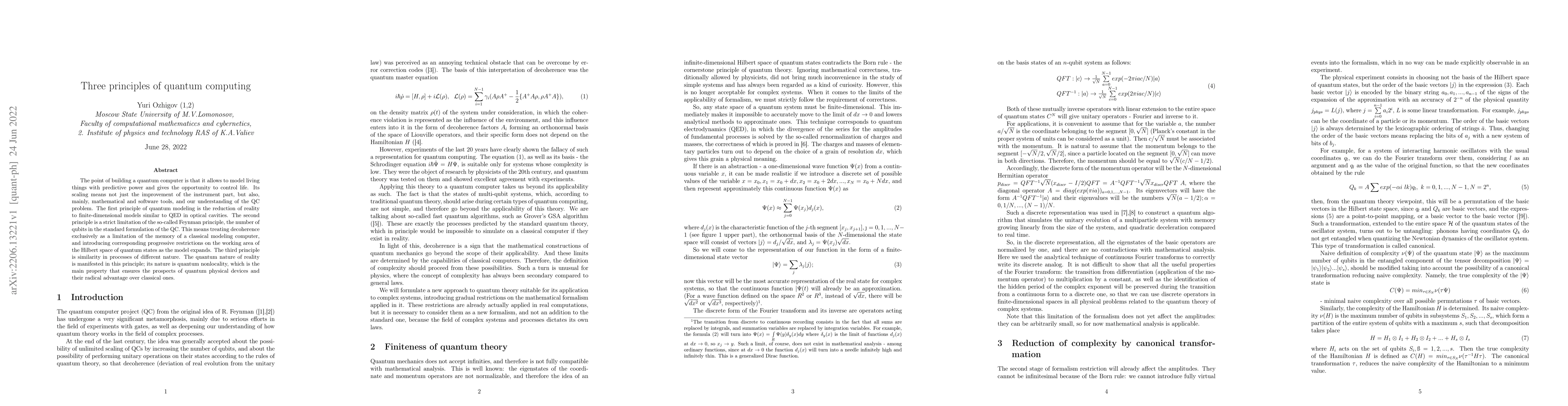 Thumbnail for Three principles of quantum computing