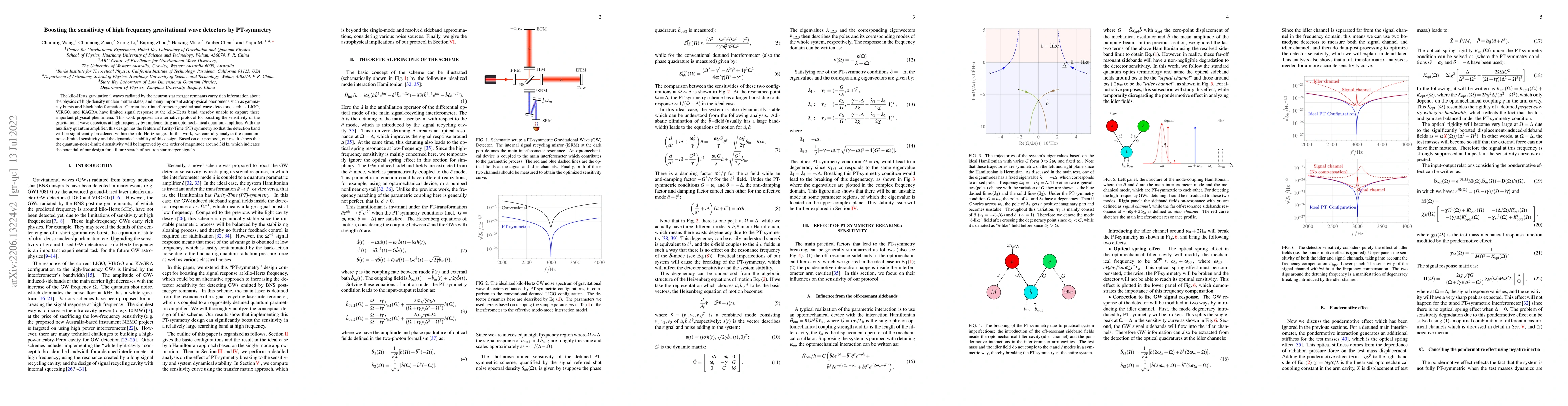 Thumbnail for Boosting the sensitivity of high frequency gravitational wave detectors
  by PT-symmetry