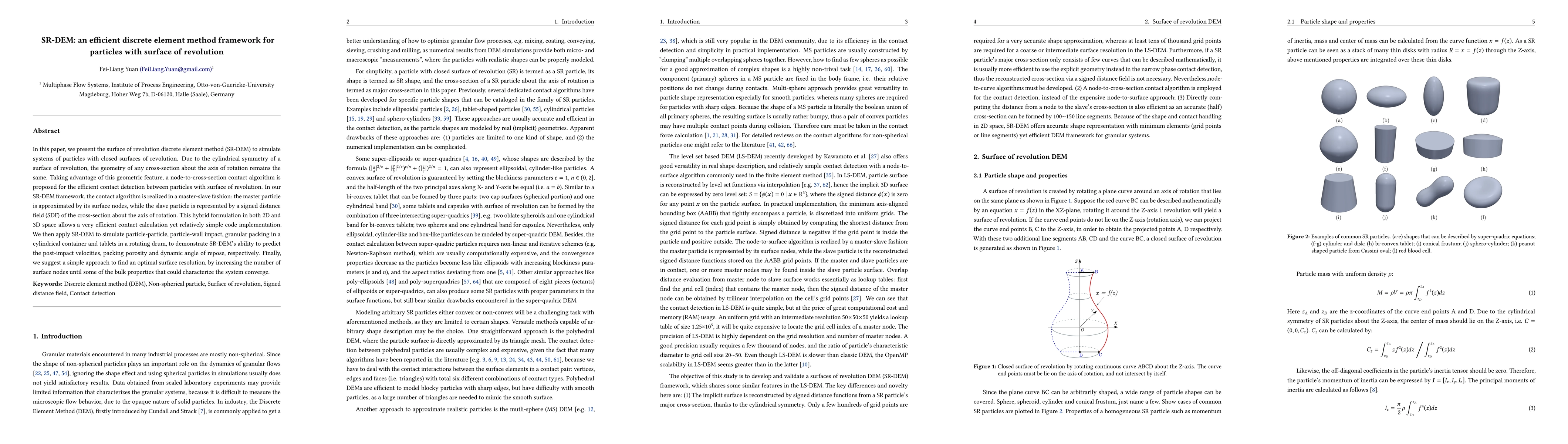 Thumbnail for SR-DEM: an efficient discrete element method for particles with surface
  of revolution