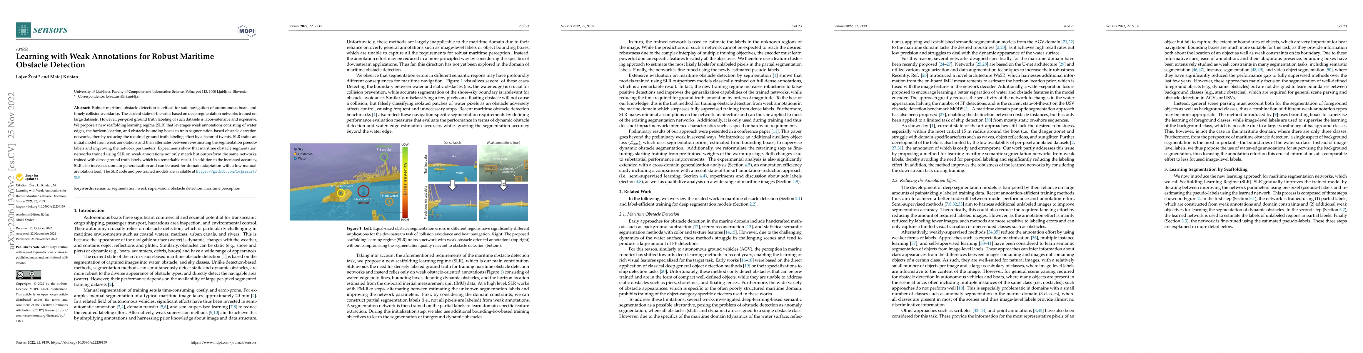 Thumbnail for Learning with Weak Annotations for Robust Maritime Obstacle Detection