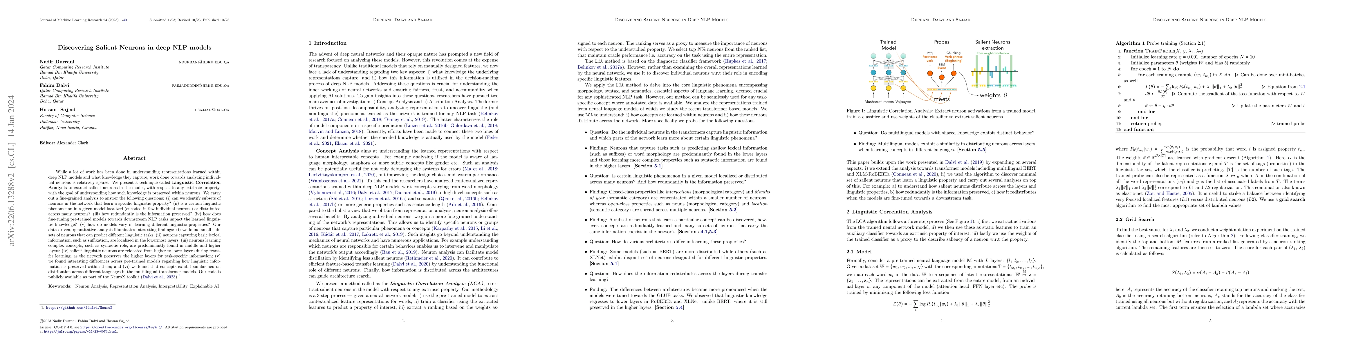 Thumbnail for Discovering Salient Neurons in Deep NLP Models