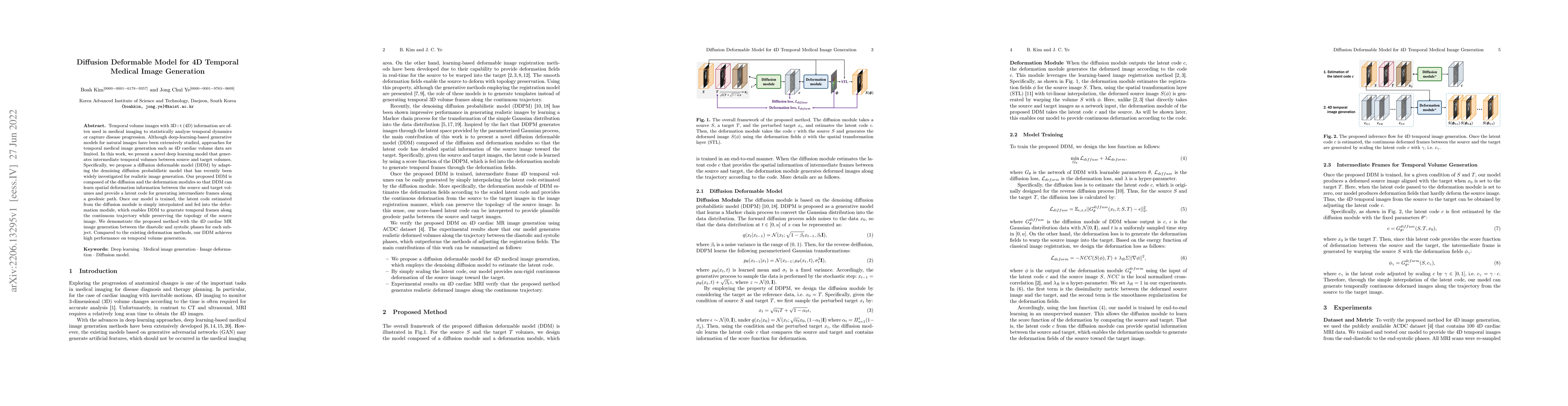 Thumbnail for Diffusion Deformable Model for 4D Temporal Medical Image Generation