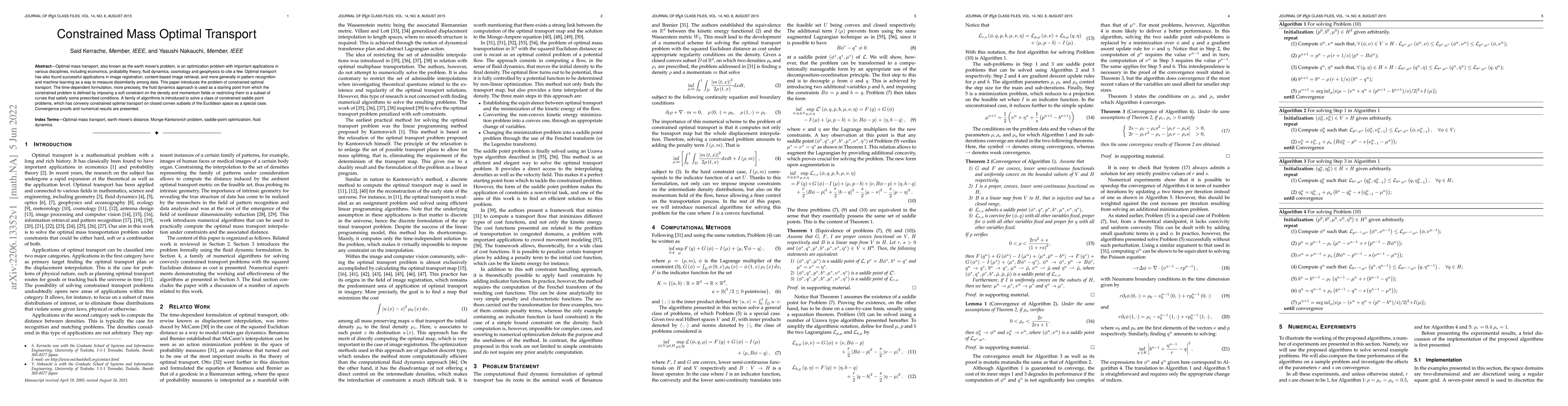 Thumbnail for Constrained Mass Optimal Transport
