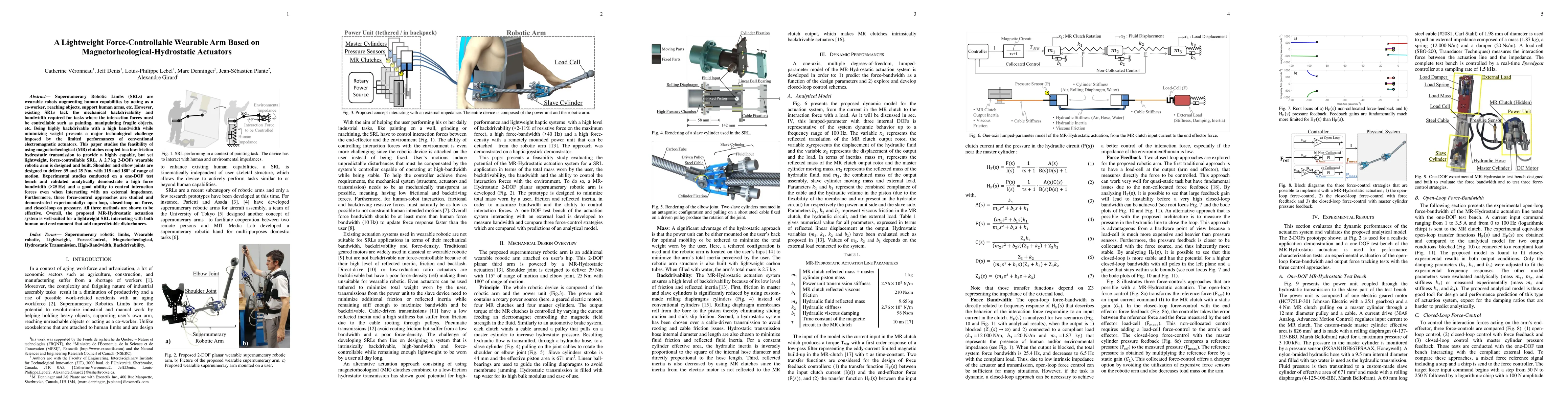 Thumbnail for A Lightweight Force-Controllable Wearable Arm Based on
  Magnetorheological-Hydrostatic Actuators