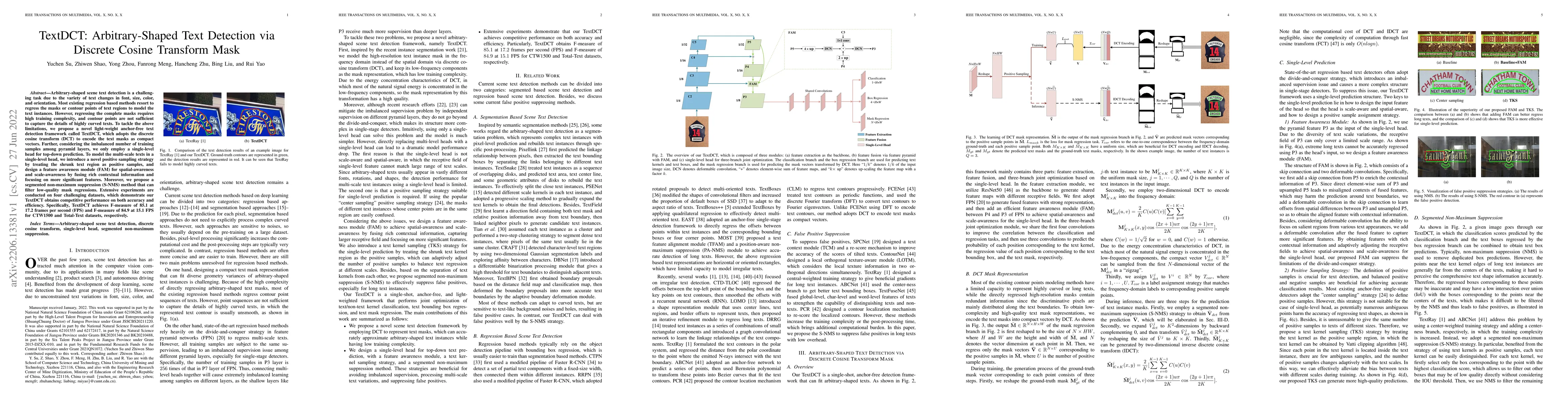 Thumbnail for TextDCT: Arbitrary-Shaped Text Detection via Discrete Cosine Transform
  Mask