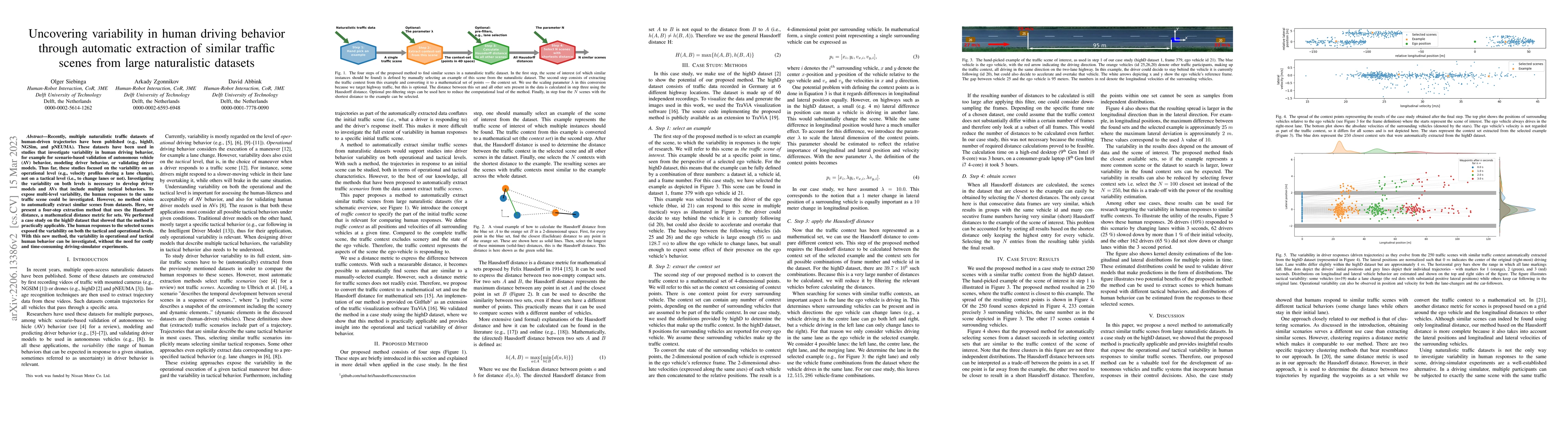 Thumbnail for Uncovering variability in human driving behavior through automatic
  extraction of similar traffic scenes from large naturalistic datasets