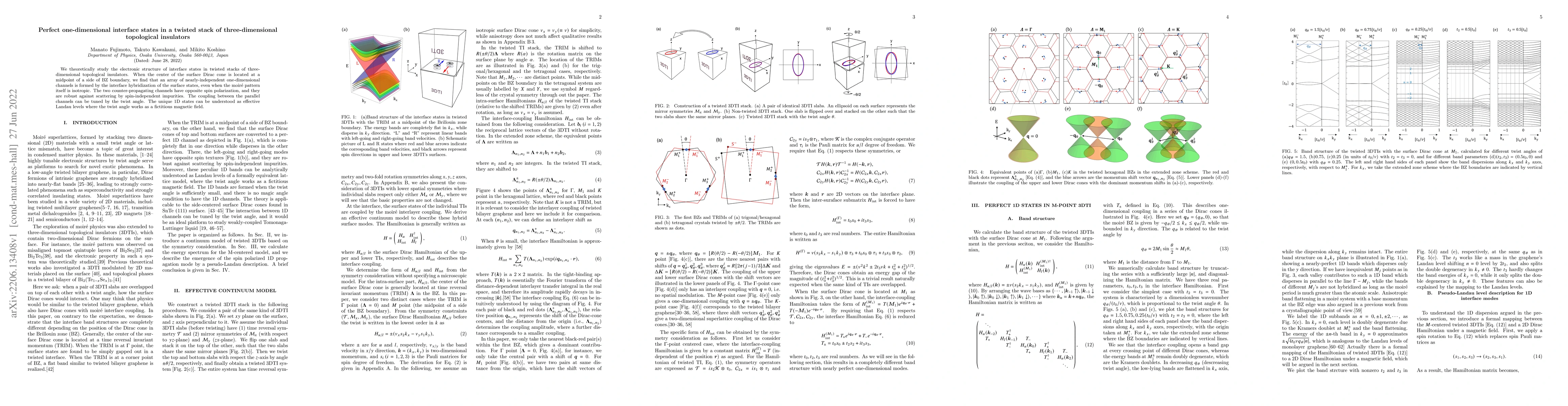 Thumbnail for Perfect one-dimensional interface states in a twisted stack of
  three-dimensional topological insulators