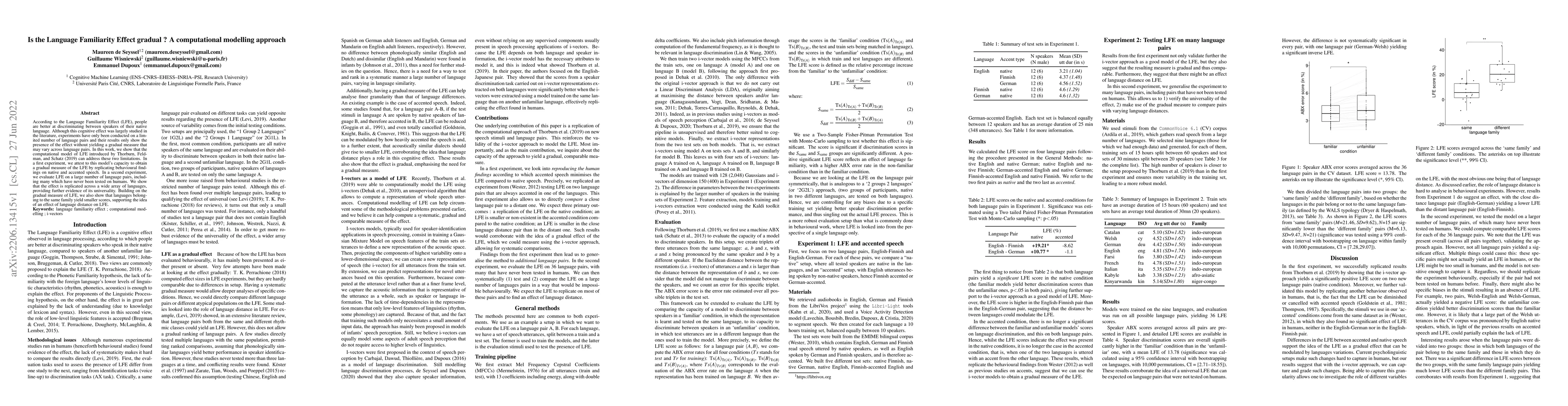Thumbnail for Is the Language Familiarity Effect gradual? A computational modelling
  approach