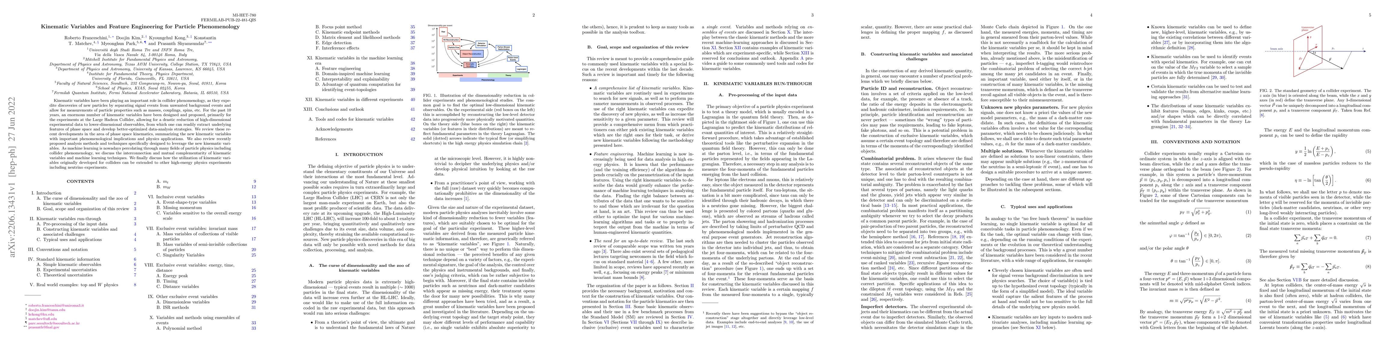 Thumbnail for Kinematic Variables and Feature Engineering for Particle Phenomenology
