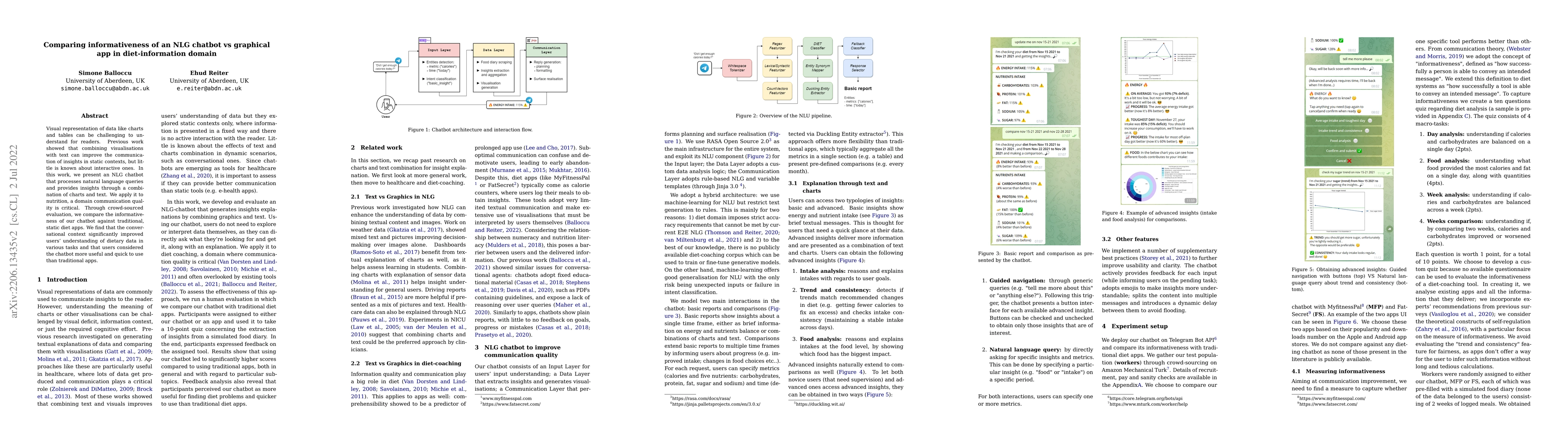 Thumbnail for Comparing informativeness of an NLG chatbot vs graphical app in
  diet-information domain