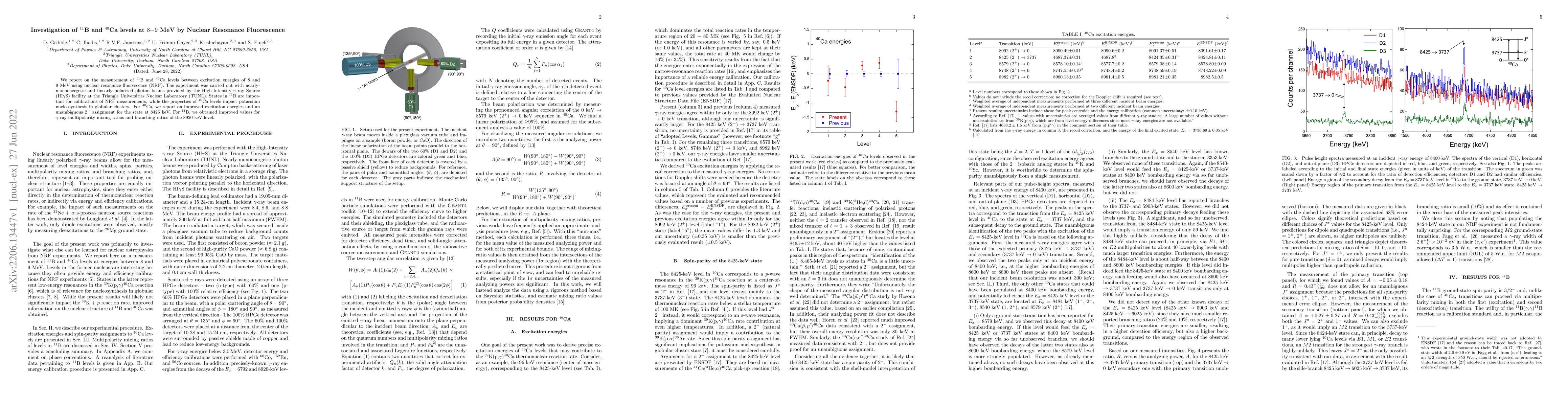 Thumbnail for Investigation of $^{11}$B and $^{40}$Ca levels at 8-9 MeV by Nuclear
  Resonance Fluorescence