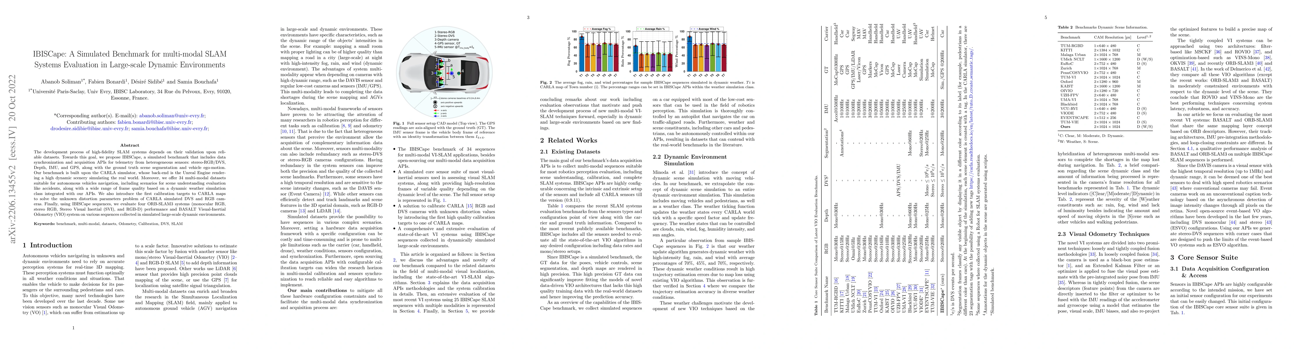 Thumbnail for IBISCape: A Simulated Benchmark for multi-modal SLAM Systems Evaluation
  in Large-scale Dynamic Environments