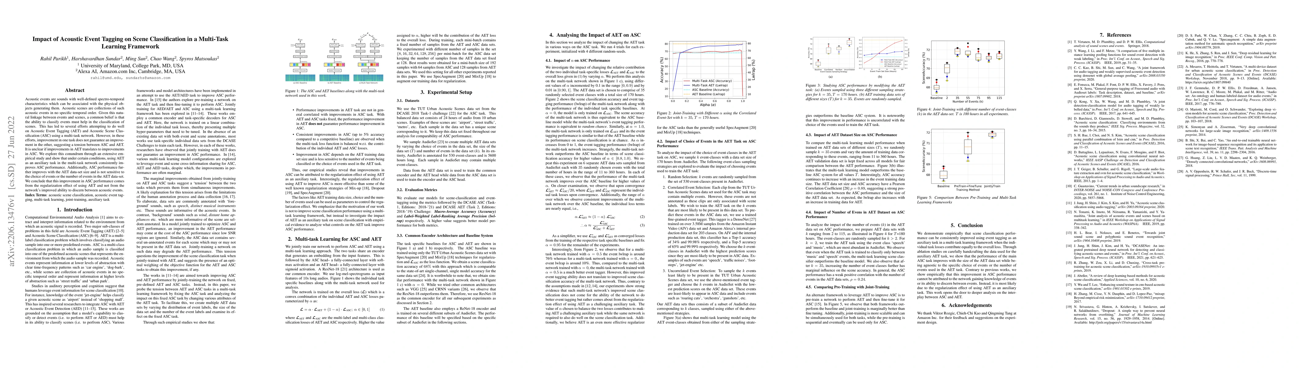 Thumbnail for Impact of Acoustic Event Tagging on Scene Classification in a Multi-Task
  Learning Framework