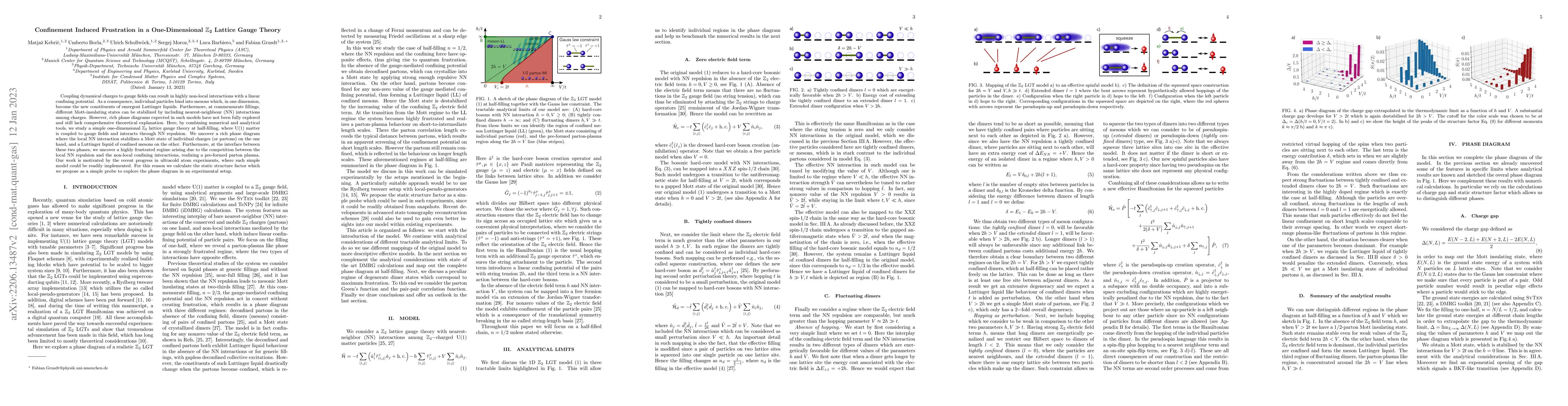 Thumbnail for Confinement Induced Frustration in a One-Dimensional $\mathbb{Z}_2$
  Lattice Gauge Theory