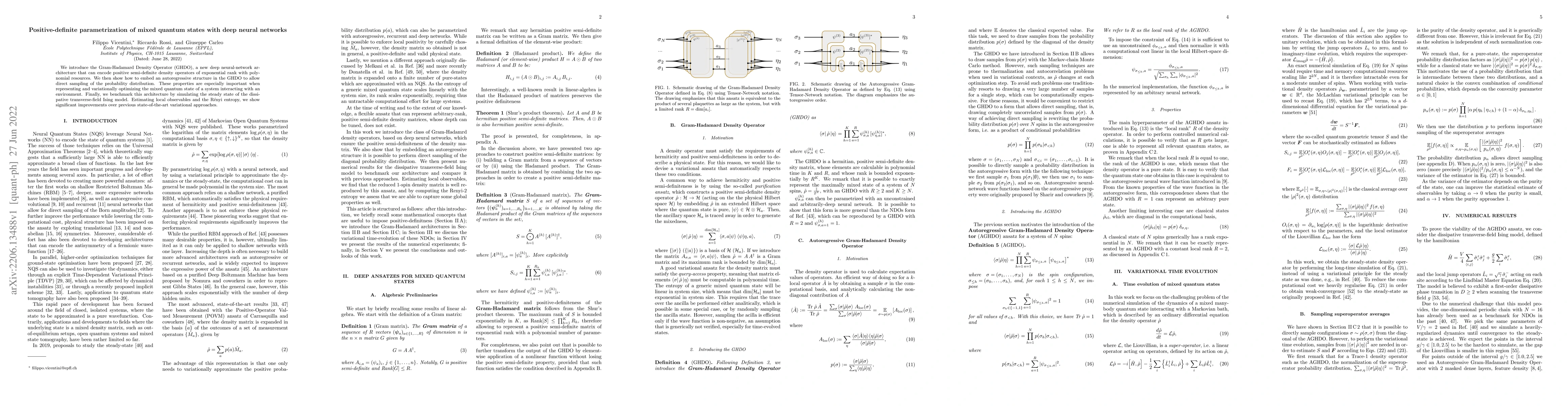 Thumbnail for Positive-definite parametrization of mixed quantum states with deep
  neural networks