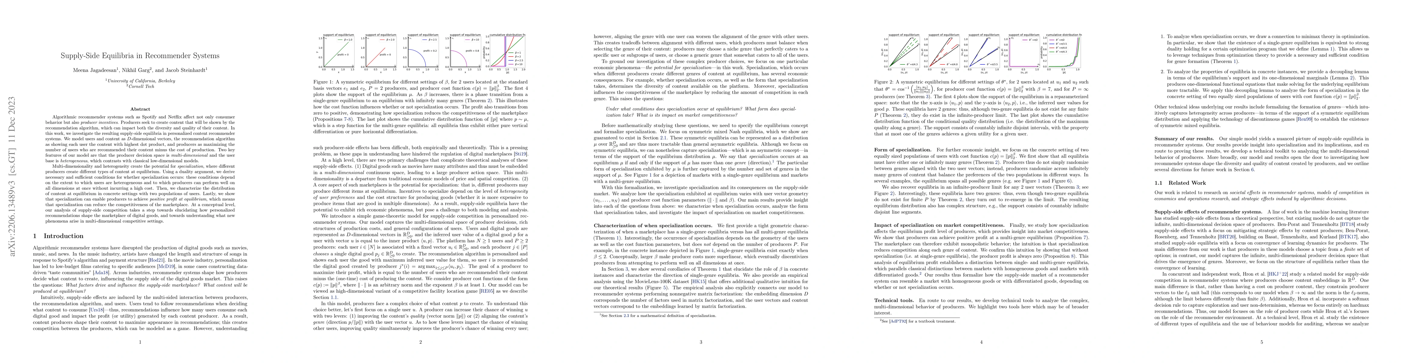 Thumbnail for Supply-Side Equilibria in Recommender Systems
