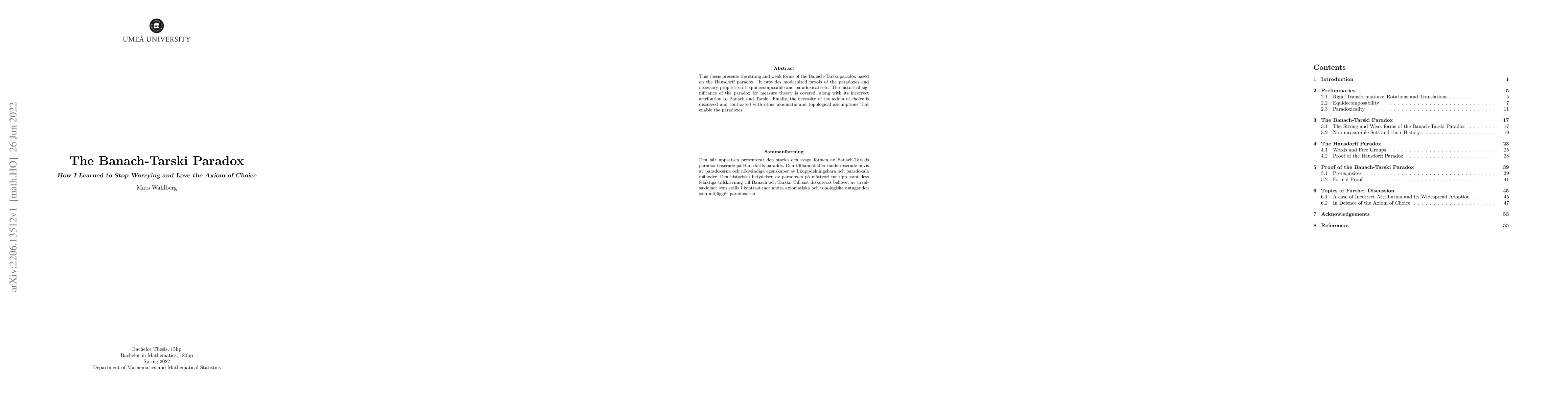 Thumbnail for The Banach-Tarski Paradox
