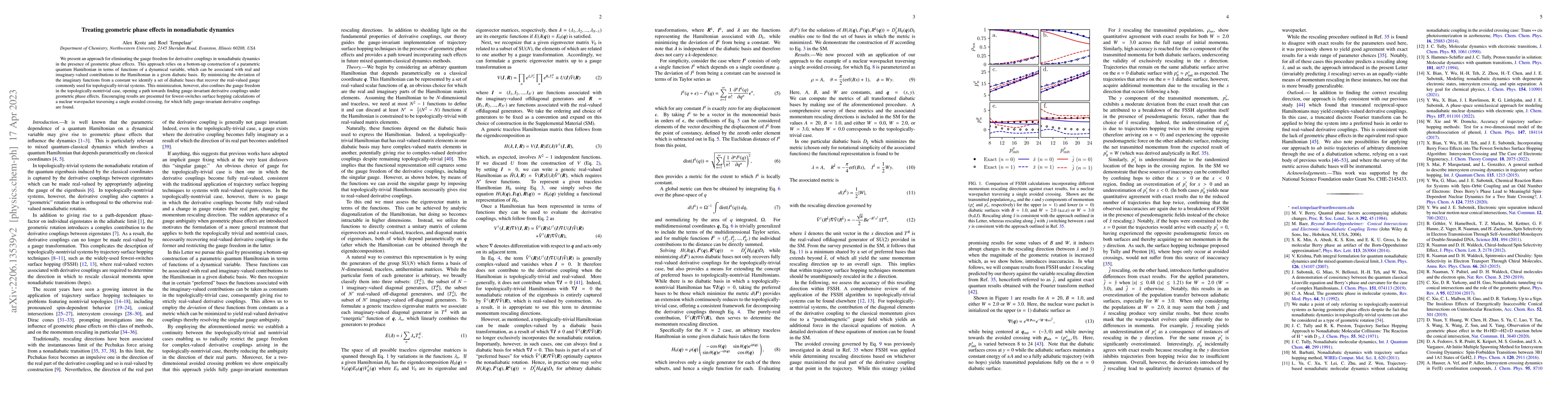Thumbnail for Treating geometric phase effects in nonadiabatic dynamics
