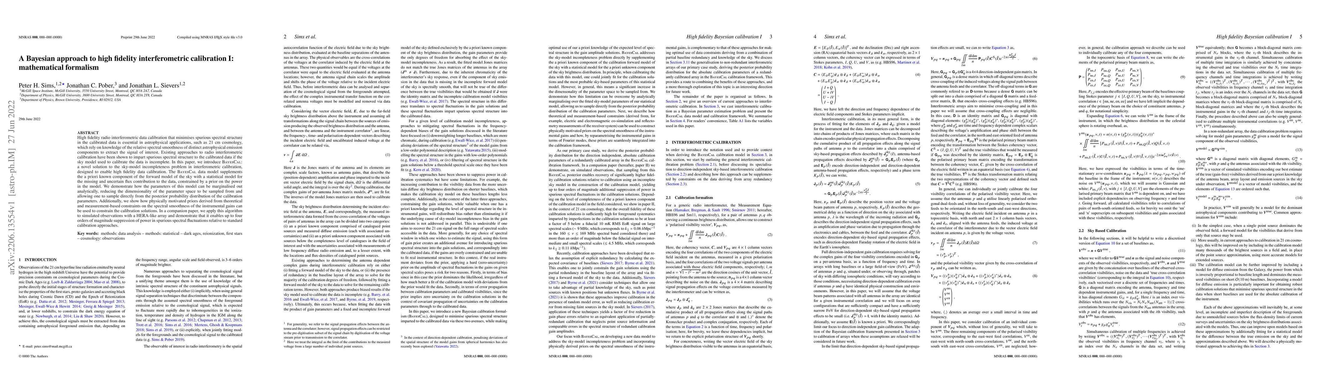 Thumbnail for A Bayesian approach to high fidelity interferometric calibration I:
  mathematical formalism