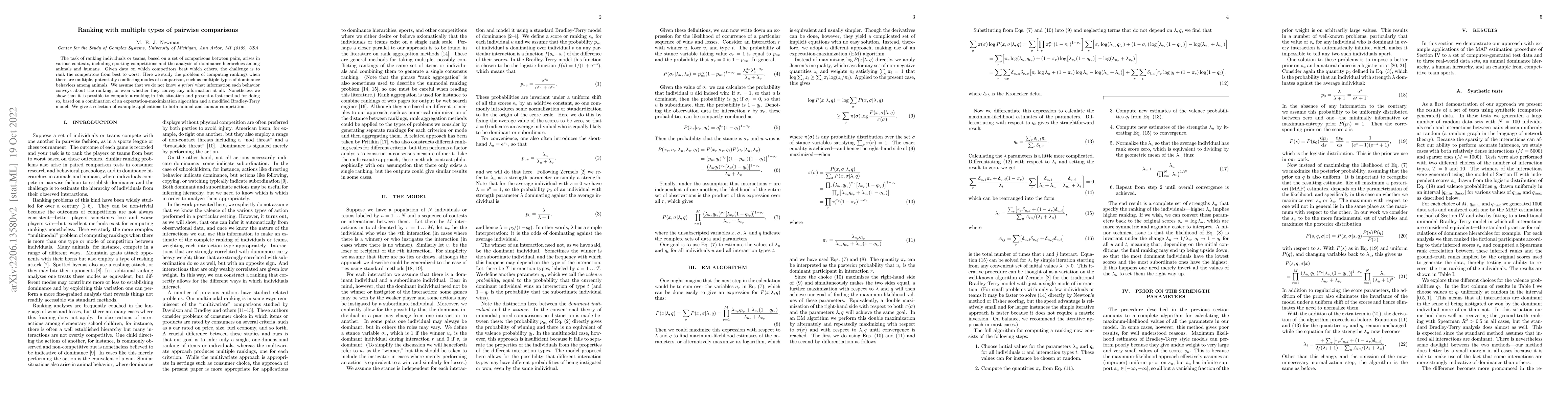 Thumbnail for Ranking with multiple types of pairwise comparisons